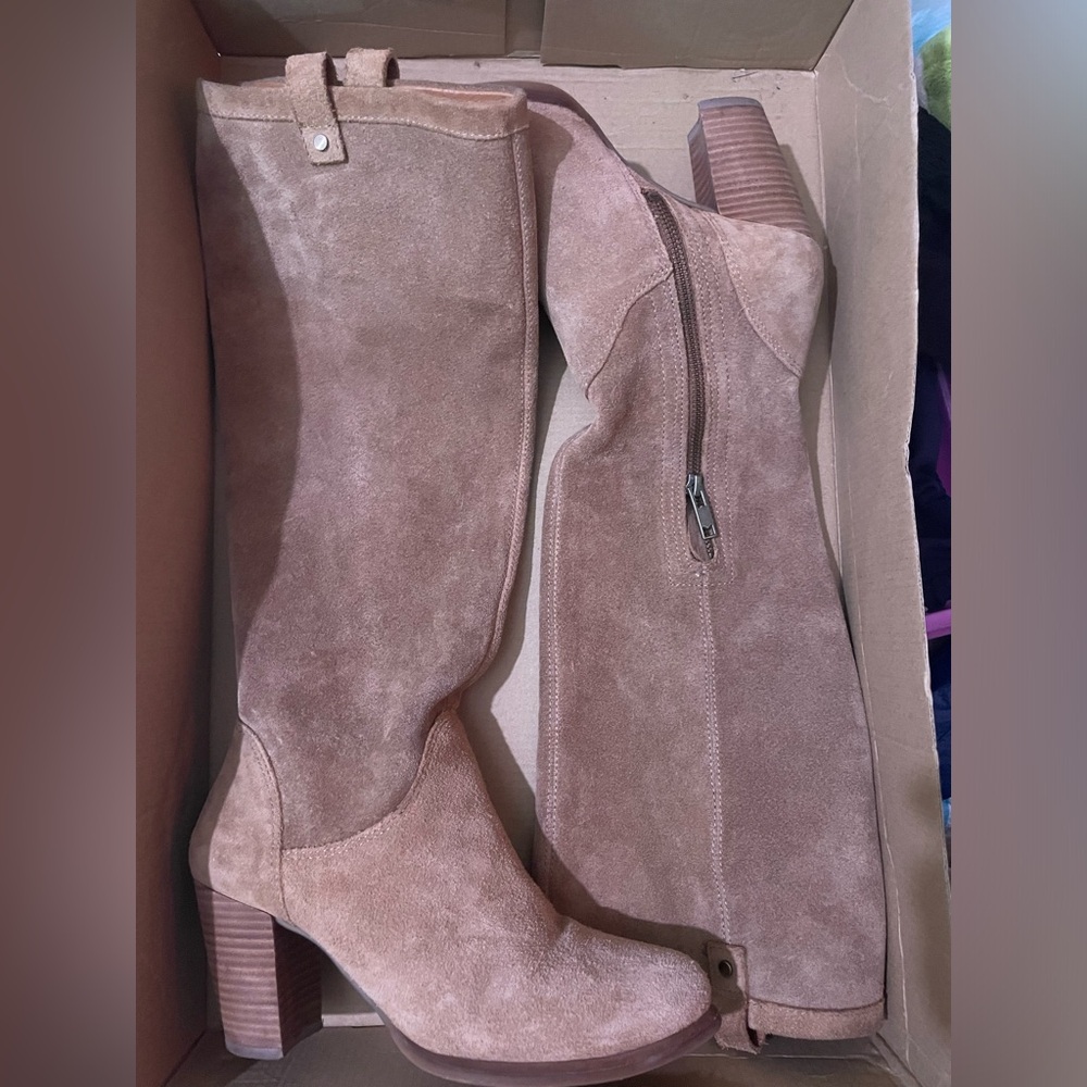 Ugg heeled suede boots